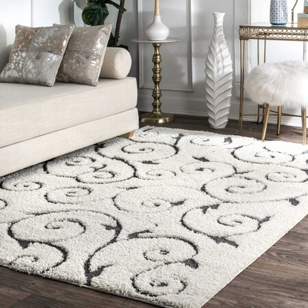 Nuloom Maisha Contemporary Shag Area Rug 4ft x 6ft OZSG06B-406